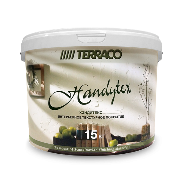 Декоративное покрытие 15,0кг Хэндитекс для создания фактуры белая