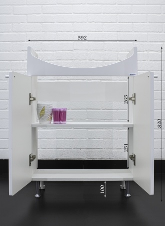 Мебель д/ванной Домино Промо-60 тумба без ящика DP2602T БЕЗ умывальника (Уют 60)