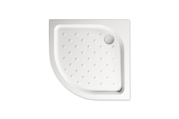 Душевой поддон акриловый полукруг 80*80*6 "Classic N" (каркас+экран) высота 16 см