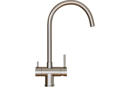 Смеситель кухня MIXLINE MLSS-0326 сатин с подключением к фильтру