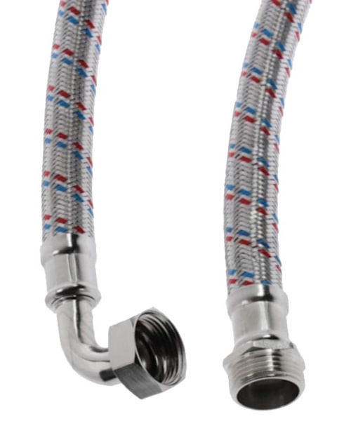 Подводка д/воды 0,6м 1"х1" угловая