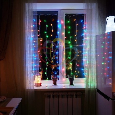 Гирлянда светодиодный дождь 1,5х1,0м белый Neon-Night 235-029