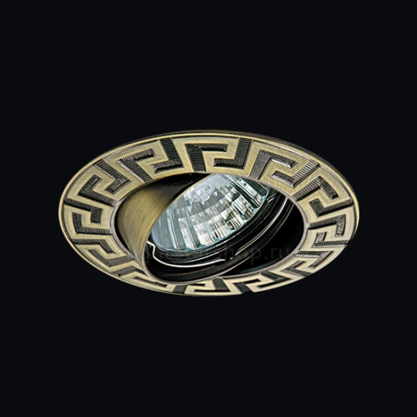 Светильник потолочный CAST-67 MR16 поворот.зелен.латунь 00-0083