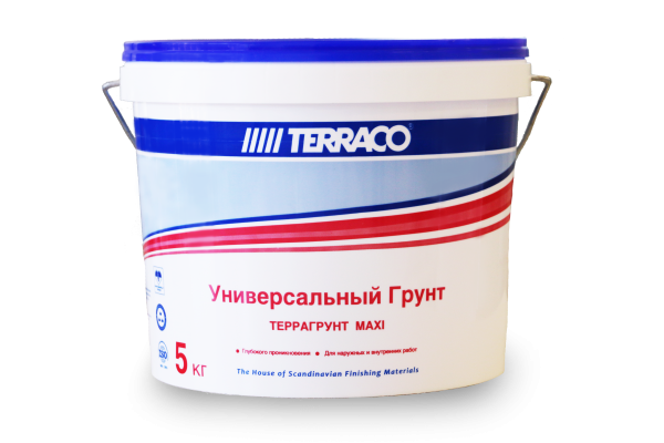 Грунтовка TERRACO Террагрунт Макси (Maxiprimer) 5,0кг универсальная, глуб. проникн.