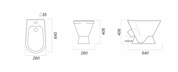Биде Самарское напольное Sanita