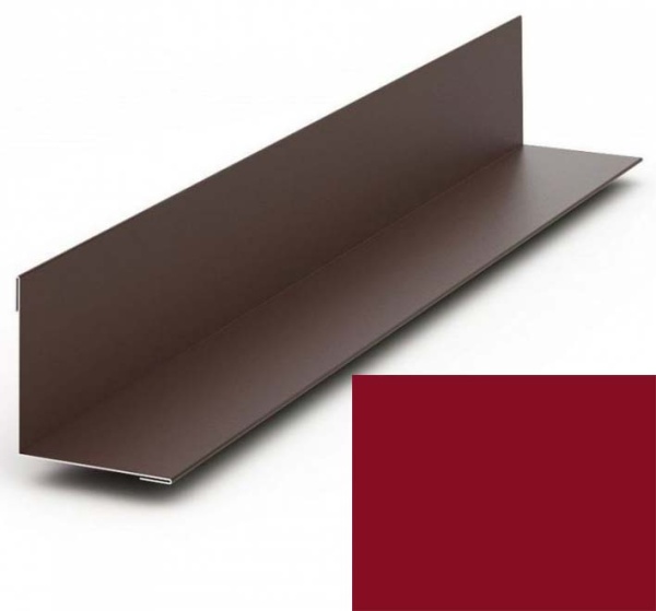 Металлосайдинг планка угла внутреннего 50*50мм 3м RAL 3005 (красное вино)