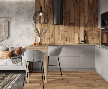 Керамогранит 200*1200 Laparet Cypress wood sandle темно-бежевый матовый структурный