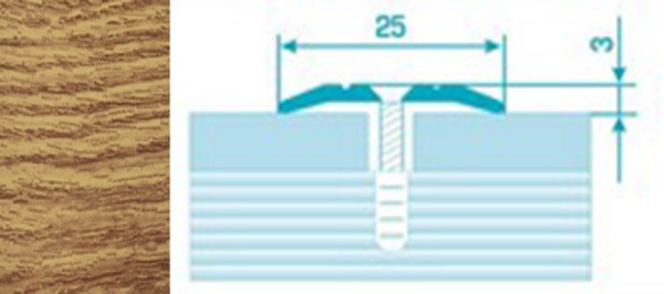 Порог ПС 01 90 шир 25мм дуб универсал 084