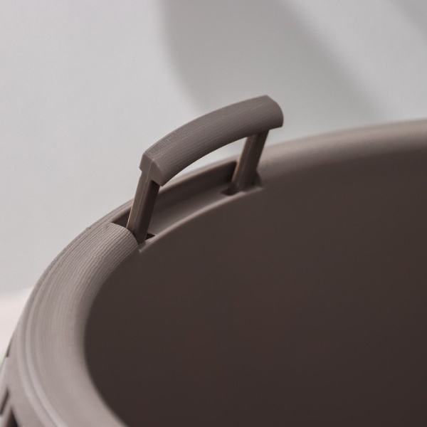 Кашпо пластм. Хаос 290*200мм с вставкой серый 4,0л М3142