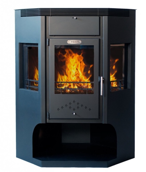Печь-камин СИБИРЬ-15, 250-375м3, D150, НМК