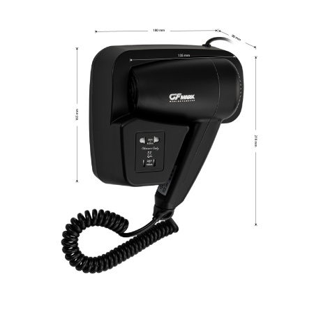 Фен д/волос 1,2кВт, черный GFmark 6813