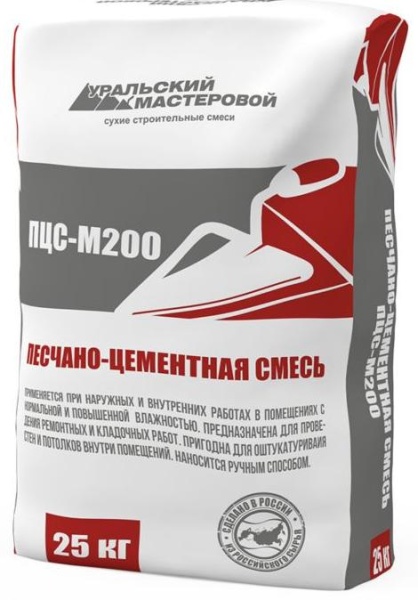 Смесь д/кладки ЦПС М-200 W Уральский мастеровой 25,0кг Зимняя