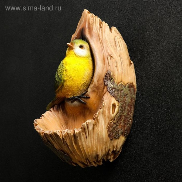 Декор подвесной Птичка в дупле, 12*14*24см