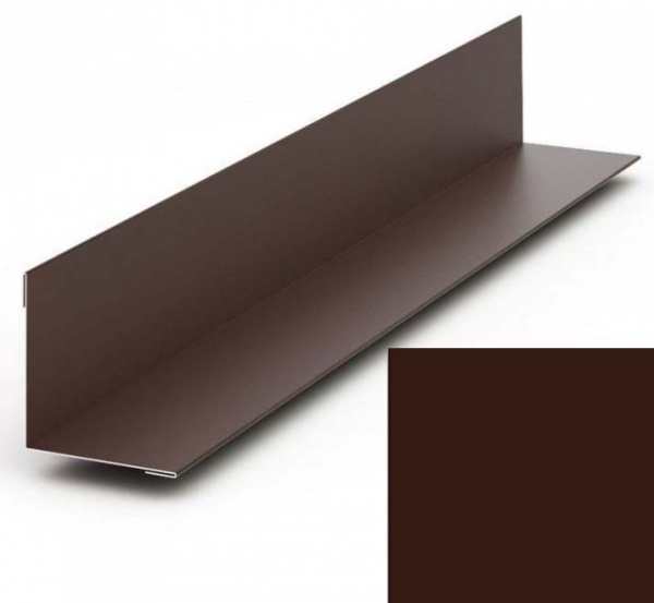 Металлосайдинг планка угла внутреннего 50*50мм 3м RAL 8017 (шоколад)