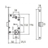 Защелка дверная ARCHIE LM 5212OL BH магнитная