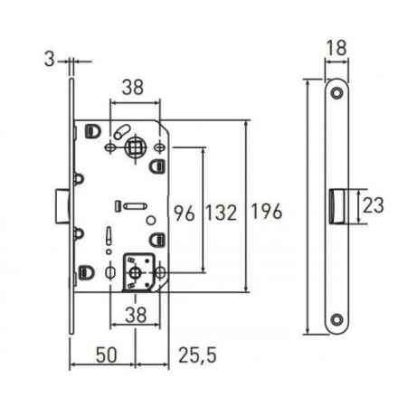 Защелка дверная ARCHIE LM 5212OL BH магнитная