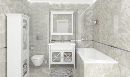 Плитка 300*600 Laparet Plazma Nuance декор белый