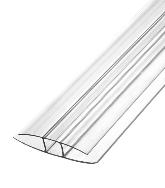 Сотовый поликарбонат соединительный профиль 4-6 мм х 6м прозрачный 