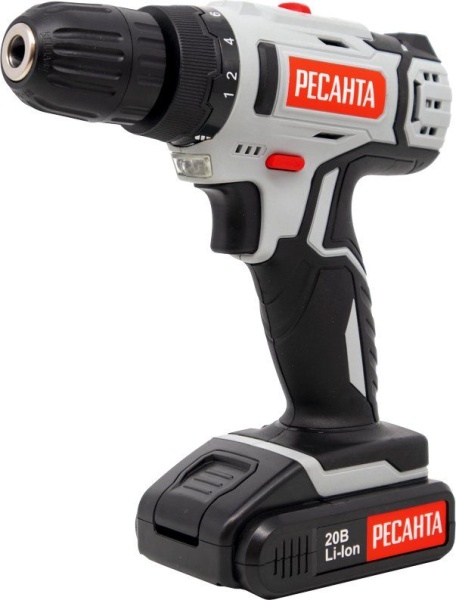 Дрель-шуруповерт ДА-20-2ЛК Акк.20В 2 Li-ion 2,0Ач, 55Нм, 2 скорости, кейс Ресанта