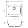 Мойка MIXLINE ML-GM15 бежевая (328) 495*550*200мм