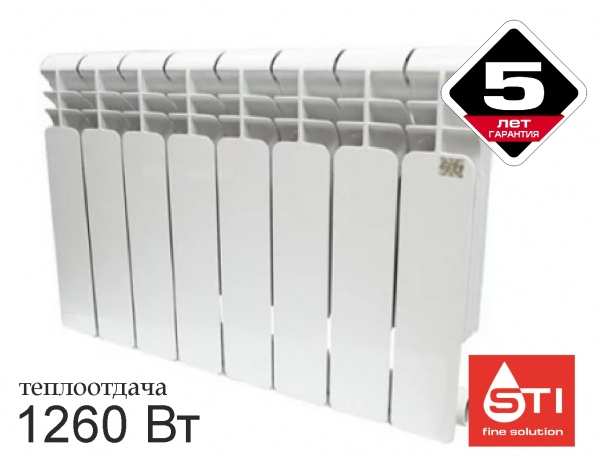 Радиатор биметаллический BM STI  350/80 12 сек.