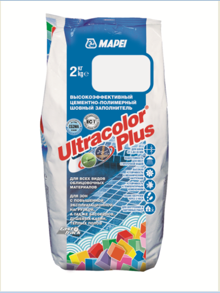 Затирка д/швов серая-светлая 2,0кг MAPEI ULTRACOLOR PLUS № 111