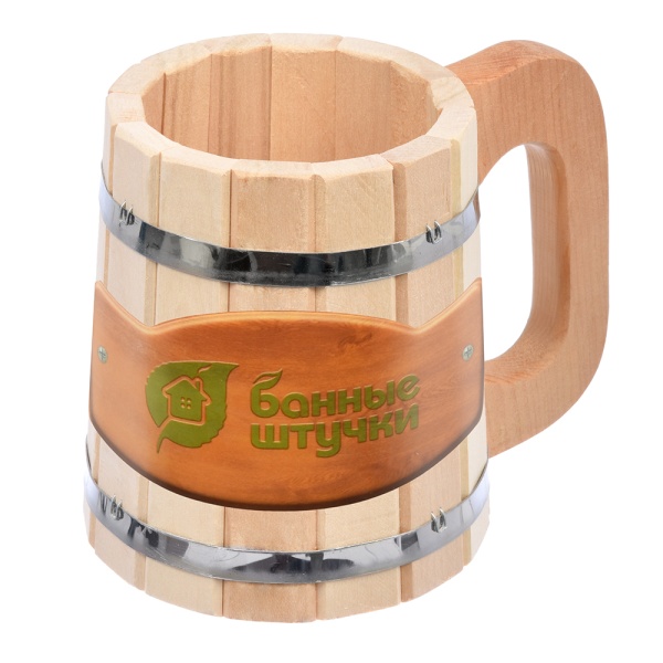 Кружка д/бани 0,5л бондарная, липа 03720