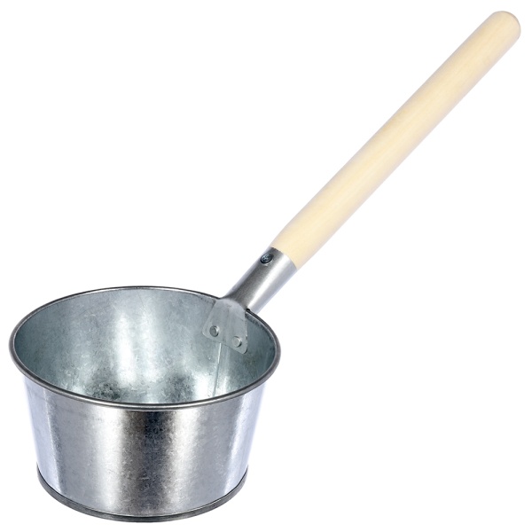 Ковш д/бани 1,5л оцинкованный с дерев.ручкой 36550