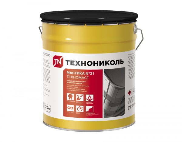 Мастика битумная ТЕХНОНИКОЛЬ №21 кровельная 20кг  (Техномаст)