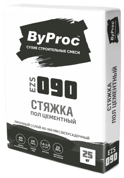 Пол ровнитель Бипрок EZS-090 Выравнивающая стяжка 25,0кг М-200