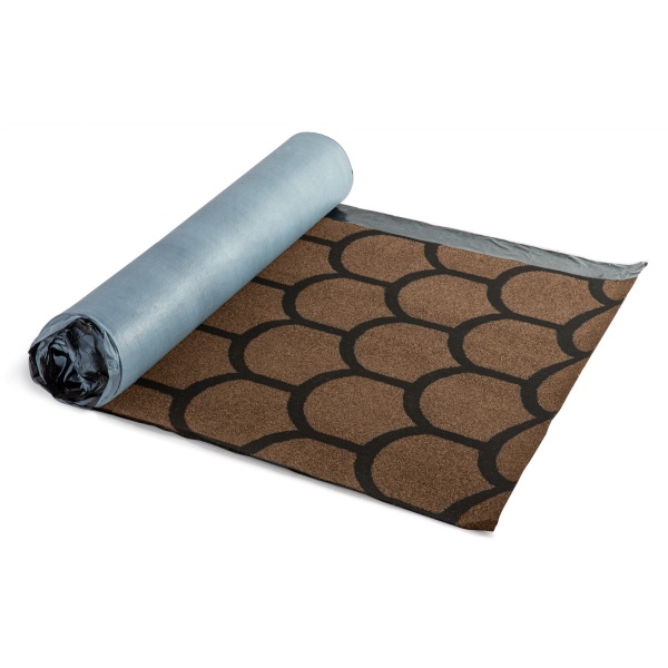 Черепица рулонная коричневая Бобровый хвост 1х8м 