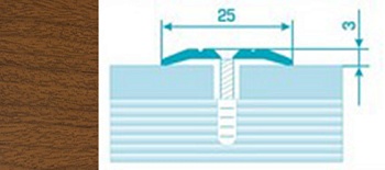 Порог ПС 01 135 шир 25мм орех 088