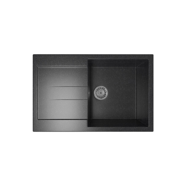 Мойка MIXLINE ML-GM31 с крылом черная (308) 495*770*190 мм