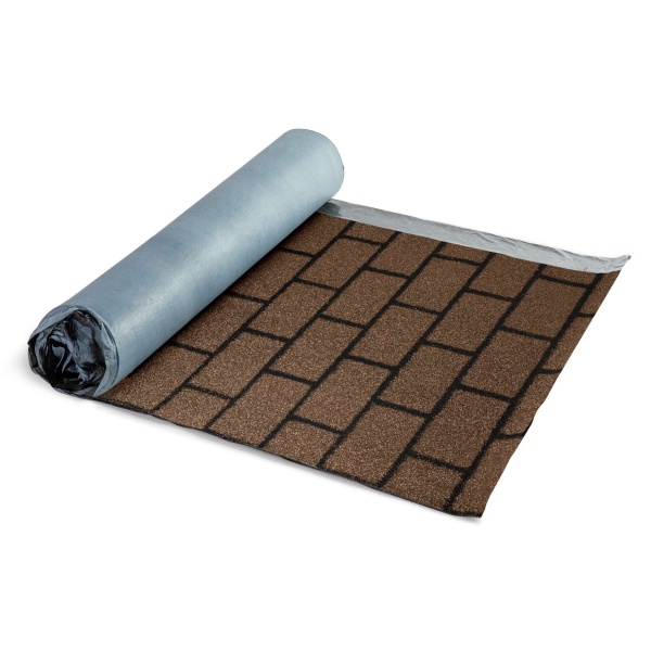 Черепица рулонная коричневая кирпичная кладка 1х8м