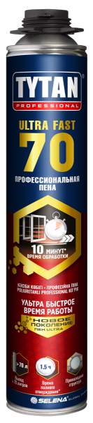 Пена монтажная TYTAN-70 Professional ULTRA FAST 870мл