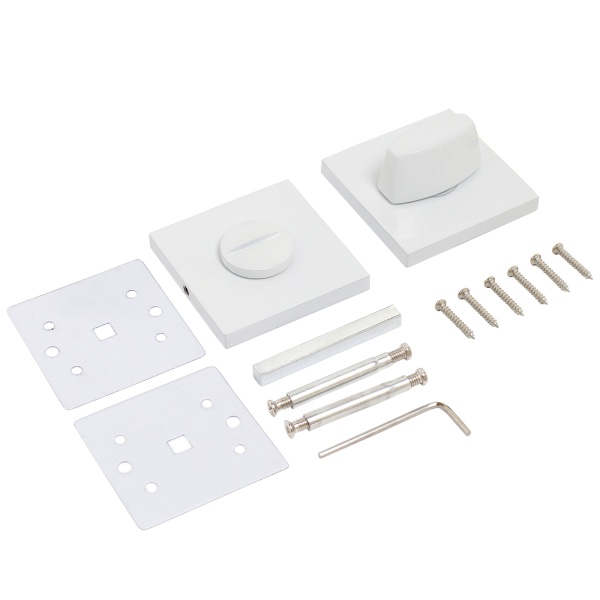 Завертка сантехническая АЛЛЮР АРТ ВК-S2 W 61110 белый  квадрат 13852