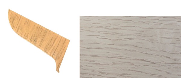 Плинтус пластик QVADRO 80  317 торцевик  прав