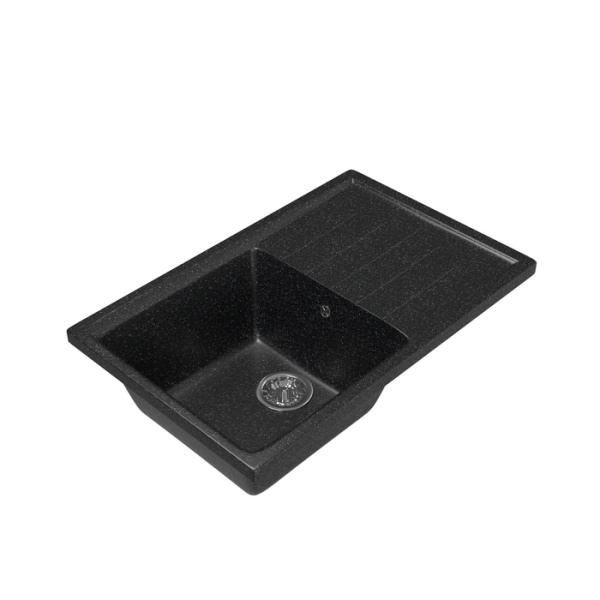 Мойка MIXLINE ML-GM19 с крылом, черная (308) 750*500*200мм