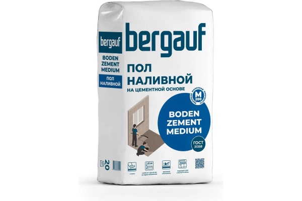 Пол наливной BERGAUF Boden Zement Medium 20кг