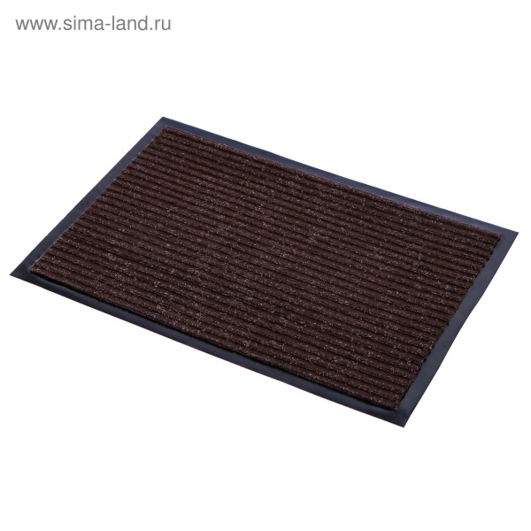 Коврик 40*60см Стандарт, влаговпит., ребристый, коричневый
