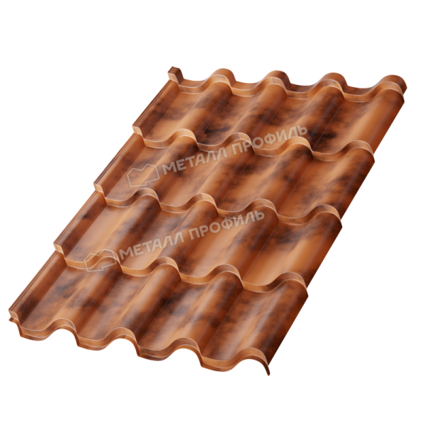 Металлочерепица МОНТЕРРОСА 1,17/1,11 м (0,5 мм) CLOUDY