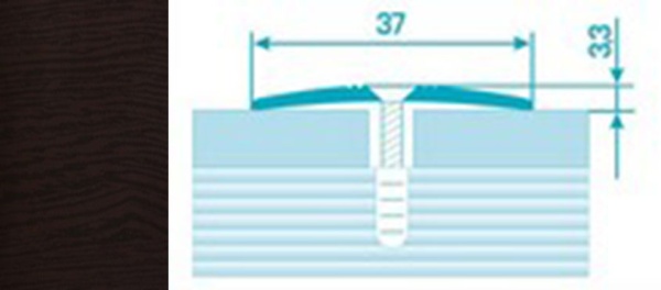 Порог ПС 03 180 шир 37мм венге 094