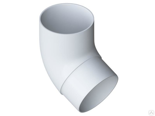 Колено трубы 67 гр. ПВХ цвет белый