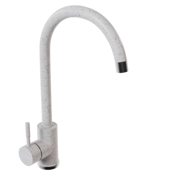 Смеситель кухня MIXLINE ML-GS15 (328) бежевый высокий излив