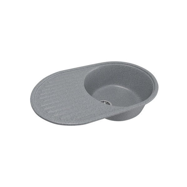 Мойка MIXLINE ML-GM16 овальная с крылом, темно-серая (309) 730*460*180мм