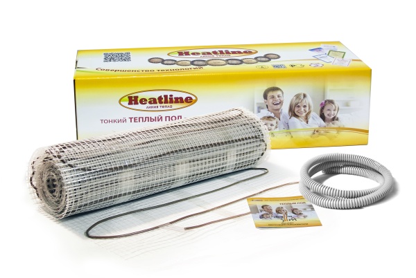 Теплый пол комплект Heatline одножил.  9,0м2 1350Вт HL-1350-9,0 Россия