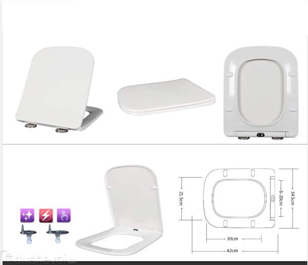 Унитаз подвесной "Correto" черный матовый безободковый, сиденье дюропласт Taliente CR25200 Nero