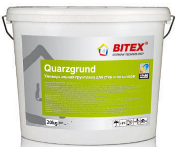 Грунтовка BITEX Quarzgrund 15кг белая под декоративную штукатурку 
