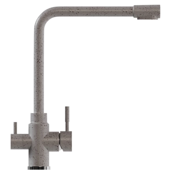 Смеситель кухня MIXLINE ML-GS13 (328) бежевый с выходом для питьевого фильтра