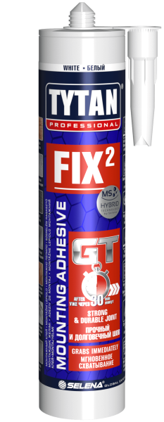 Жидкие гвозди TYTAN Professional Fix² GT 290мл клей монтажный гибридный белый